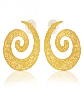 Handmade Nickel Free Gold Plated High Fashion Designer Ethnic Earring